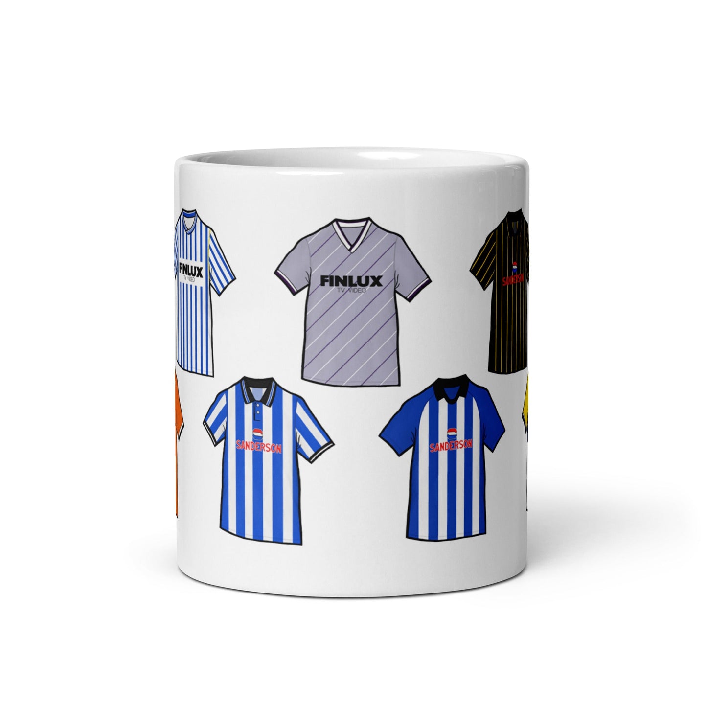 Sheff Wed Retro Shirts Illustrated Handmade Ceramic Football Mug