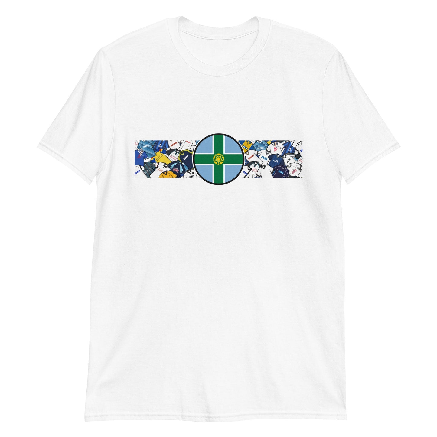 Derbyshire Flag & Derby Football Retro Jerseys Unisex T-Shirt