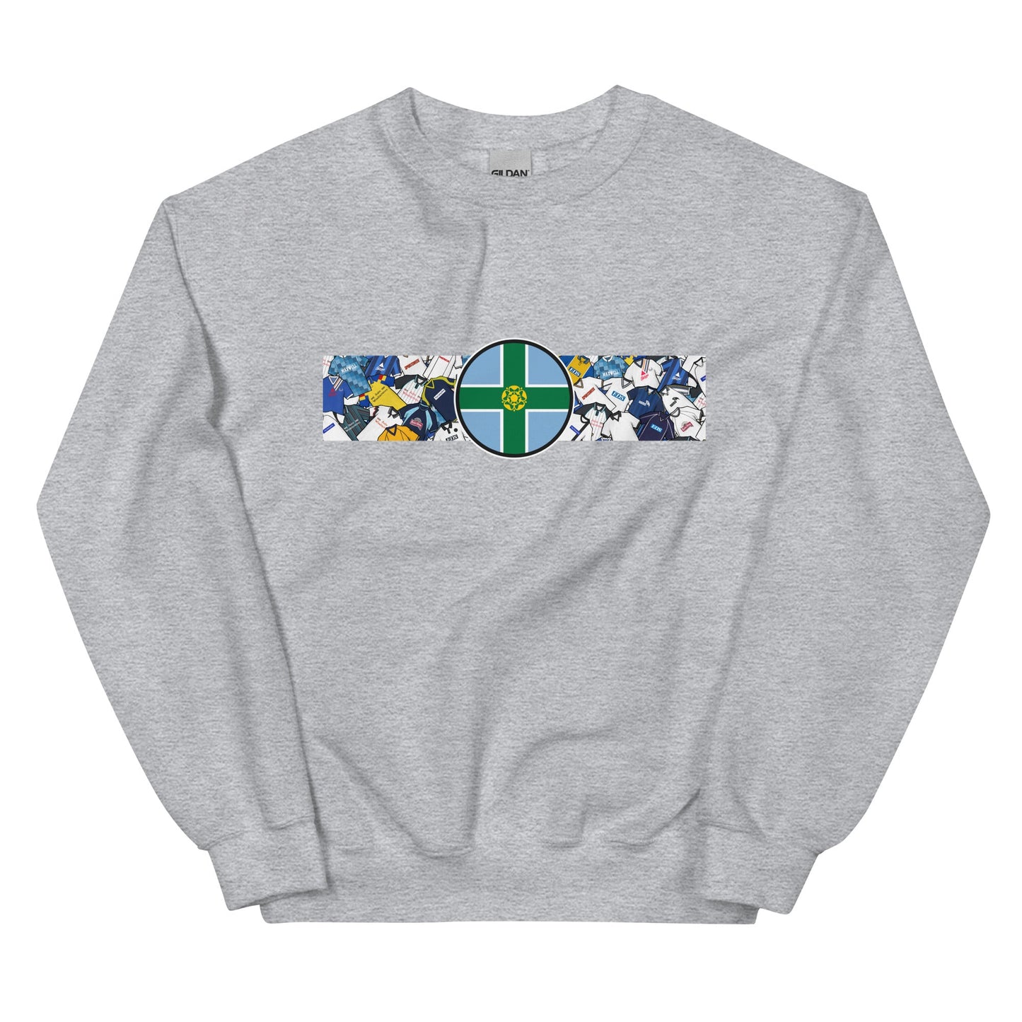 Derbyshire Flag & Derby Football Retro Jerseys Unisex Sweatshirt