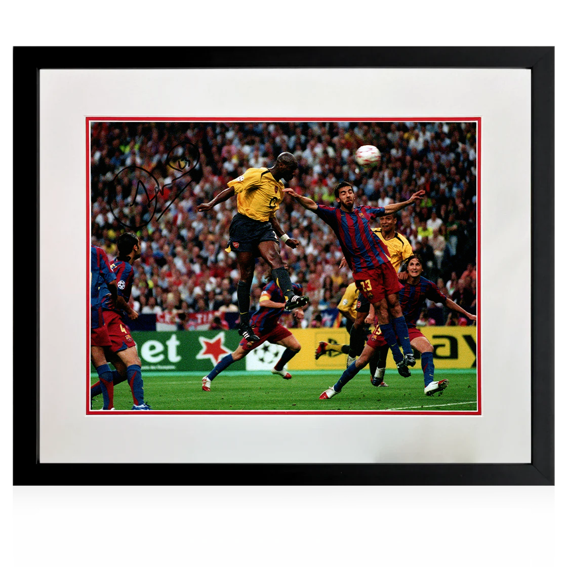 Sol Campbell Signed Arsenal Image Deluxe Mount Frame
