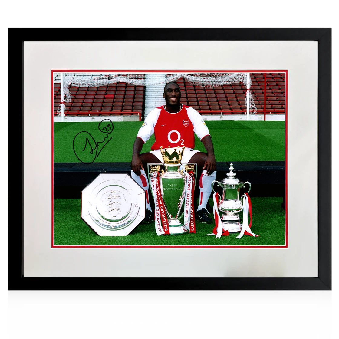 Sol Campbell Signed Arsenal Image Deluxe Mount Frame