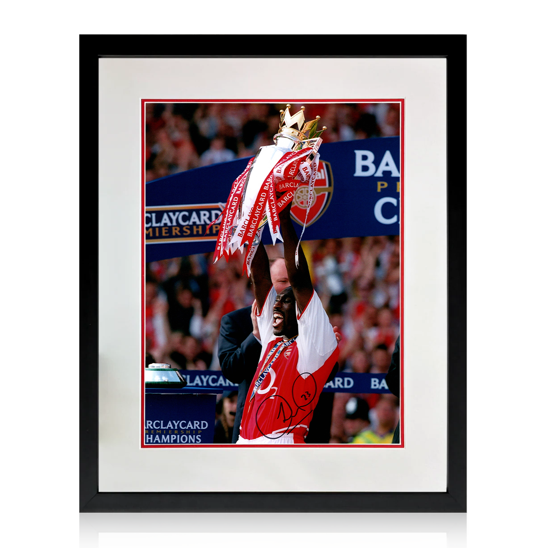 Sol Campbell Signed Arsenal Image Deluxe Mount Frame