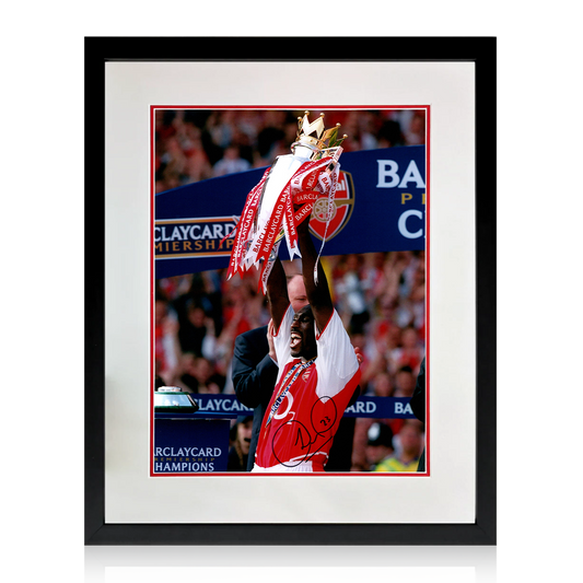 Sol Campbell Signed Arsenal Image Deluxe Mount Frame