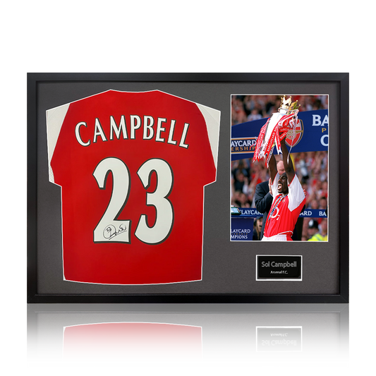 Sol Campbell Signed Arsenal Shirt Classic Frame