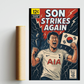 Son Heung-min Comic Book Style A3 Print