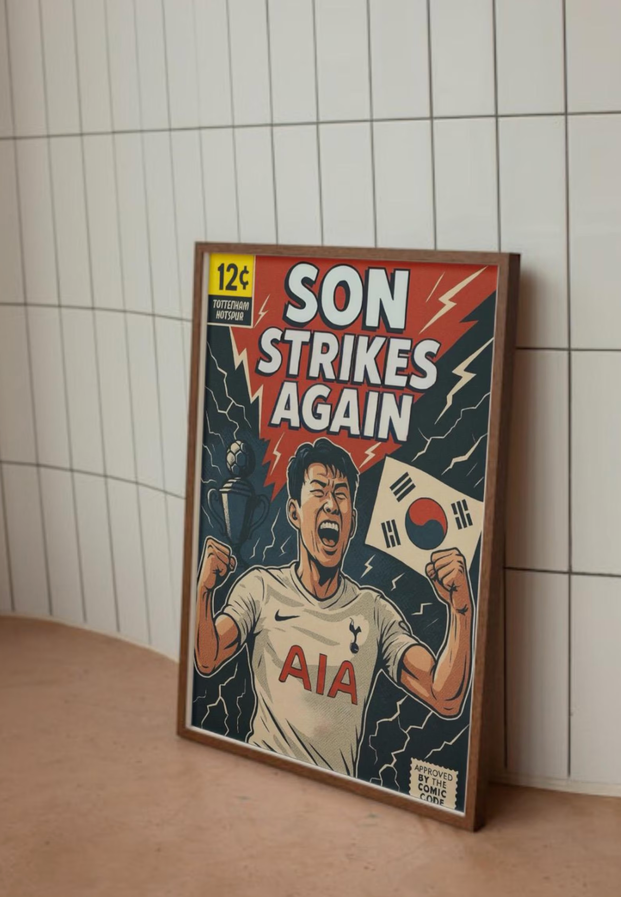 Son Heung-min Comic Book Style A3 Print
