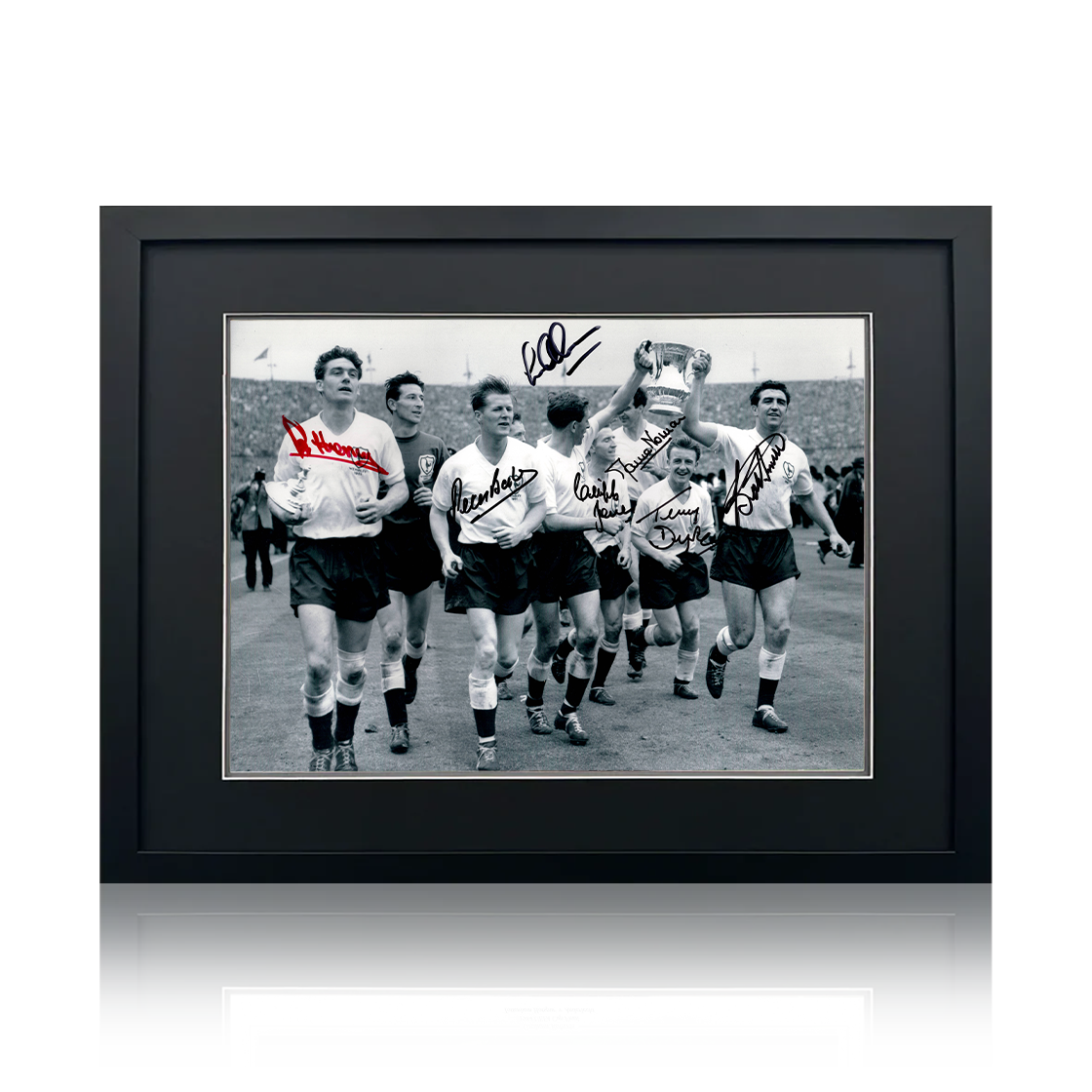 Tottenham Hotspur 1961 Squad Signed By 7 Image 1 Deluxe Mount Frame