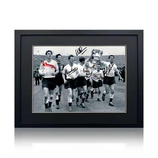 Tottenham Hotspur 1961 Squad Signed By 7 Image 1 Deluxe Mount Frame
