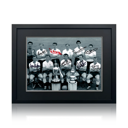 Tottenham Hotspur 1961 Squad Signed By 8 Image 1 Deluxe Mount Frame