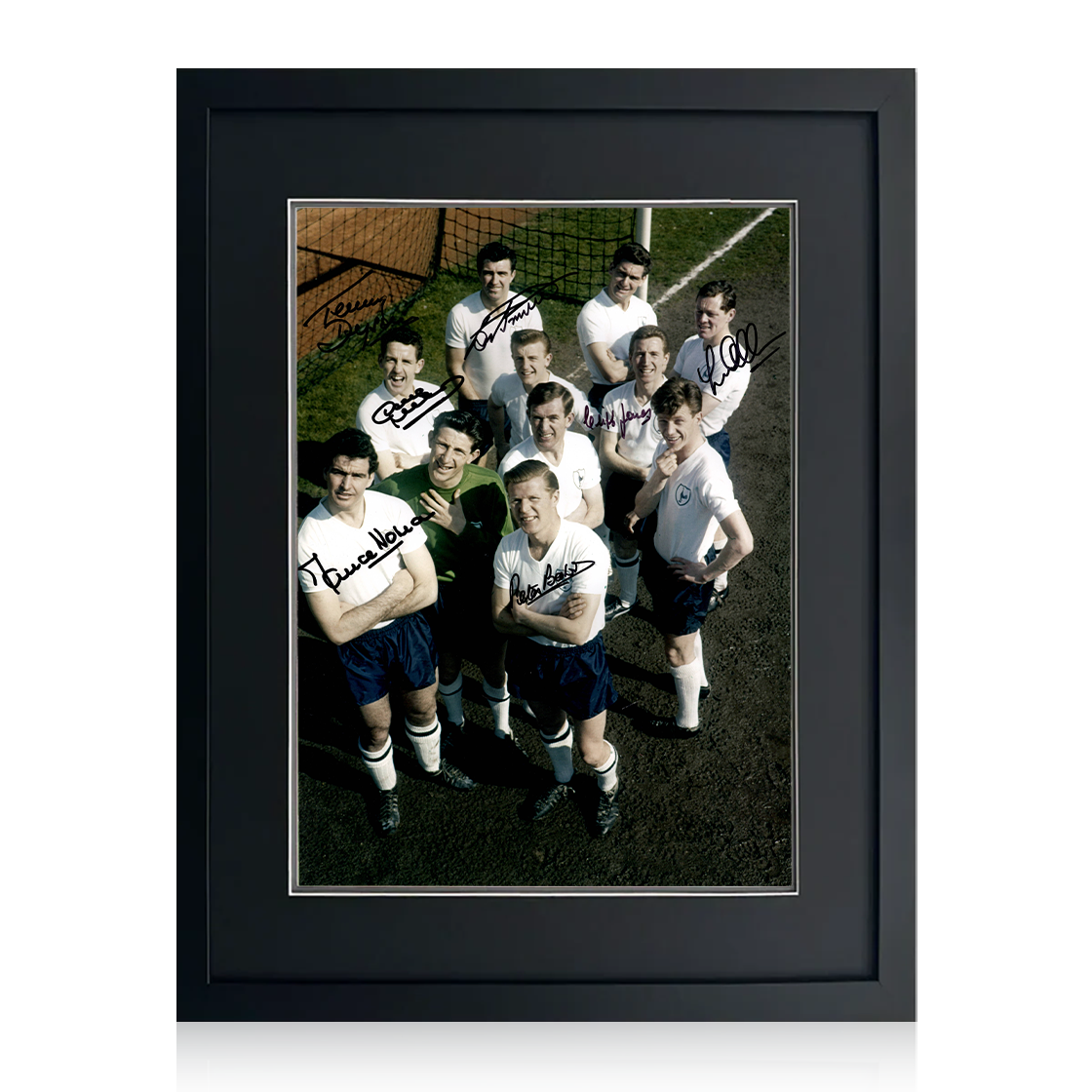 Tottenham Hotspur 1961 Squad Signed By 7 Image 4 Deluxe Mount Frame