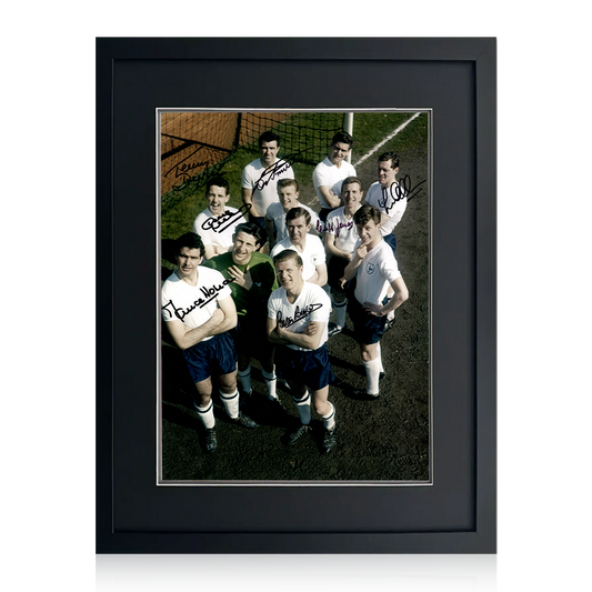 Tottenham Hotspur 1961 Squad Signed By 7 Image 4 Deluxe Mount Frame