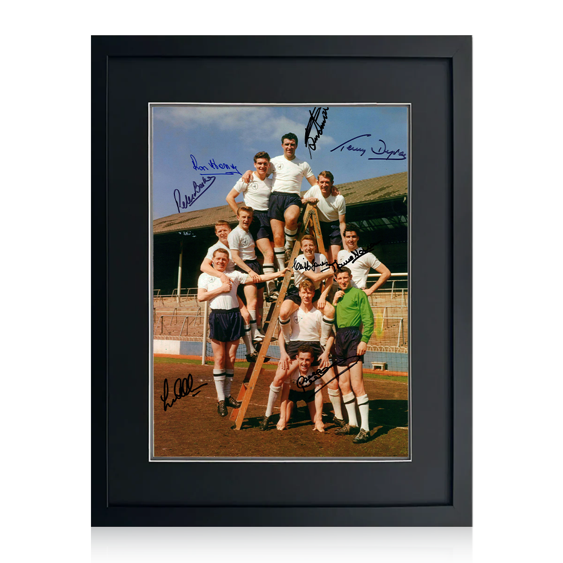Tottenham Hotspur 1961 Squad Signed Image 2 Deluxe Mount Frame