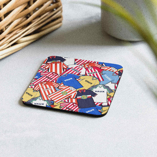 Sunderland Collage Of Retro Shirts Football Coaster