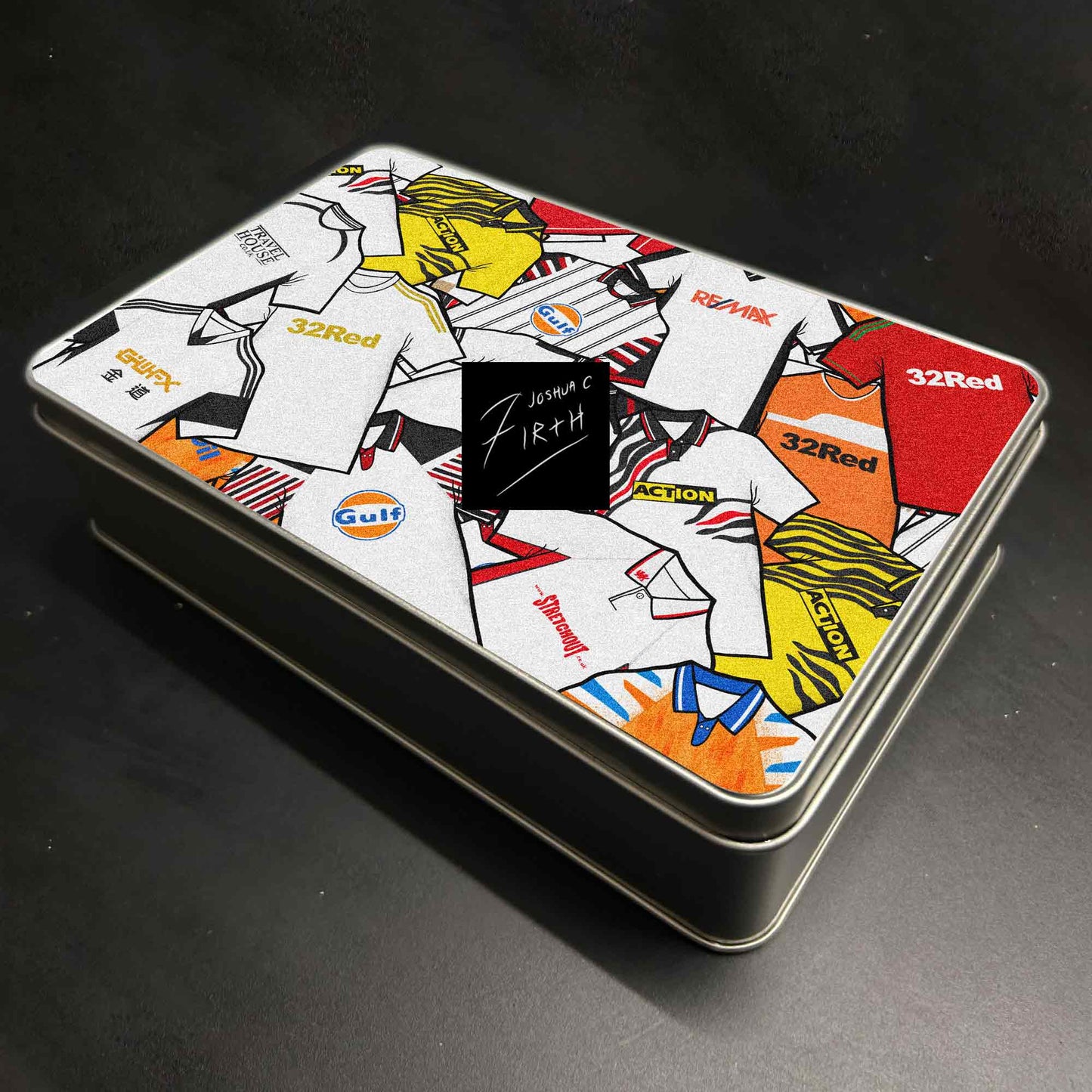Swansea Inspired Football Retro Shirts Metal Sweets / Biscuit Tin