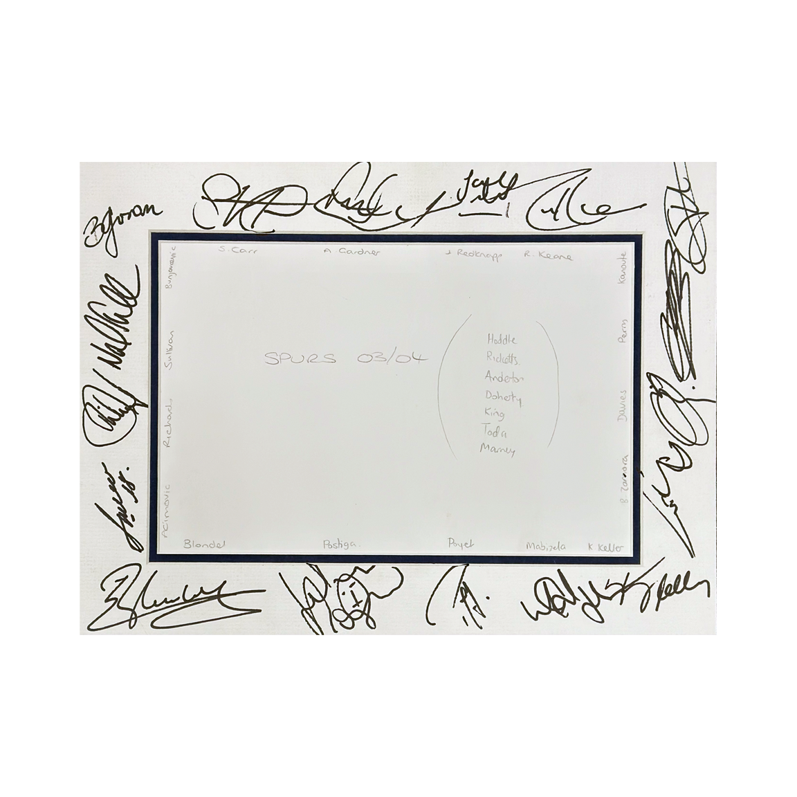 Tottenham Hotspur 03/04 Mounted Signed By 17 #2