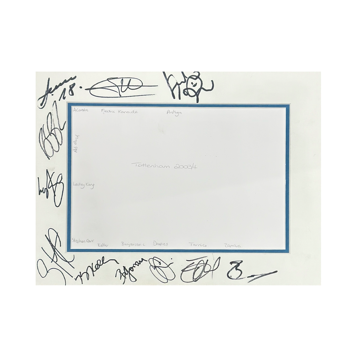 Tottenham Hotspur 03/04 Mounted Signed By 11 #3