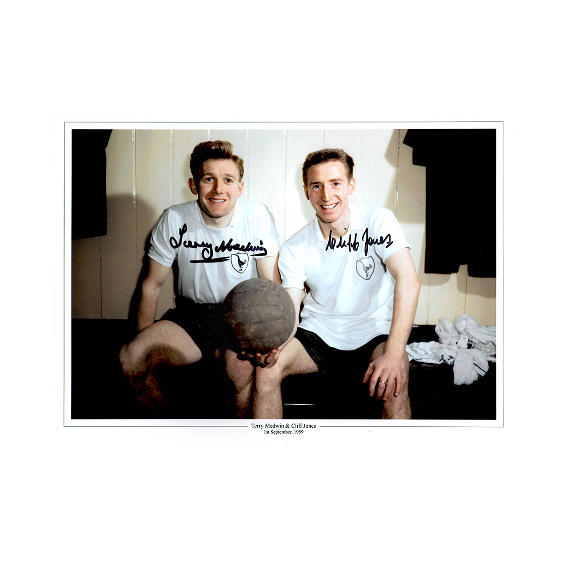 Terry Medwin & Cliff Jones Signed Tottenham Hotspur 16x12 Photo