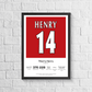 Thierry Henry Legend Stats Print