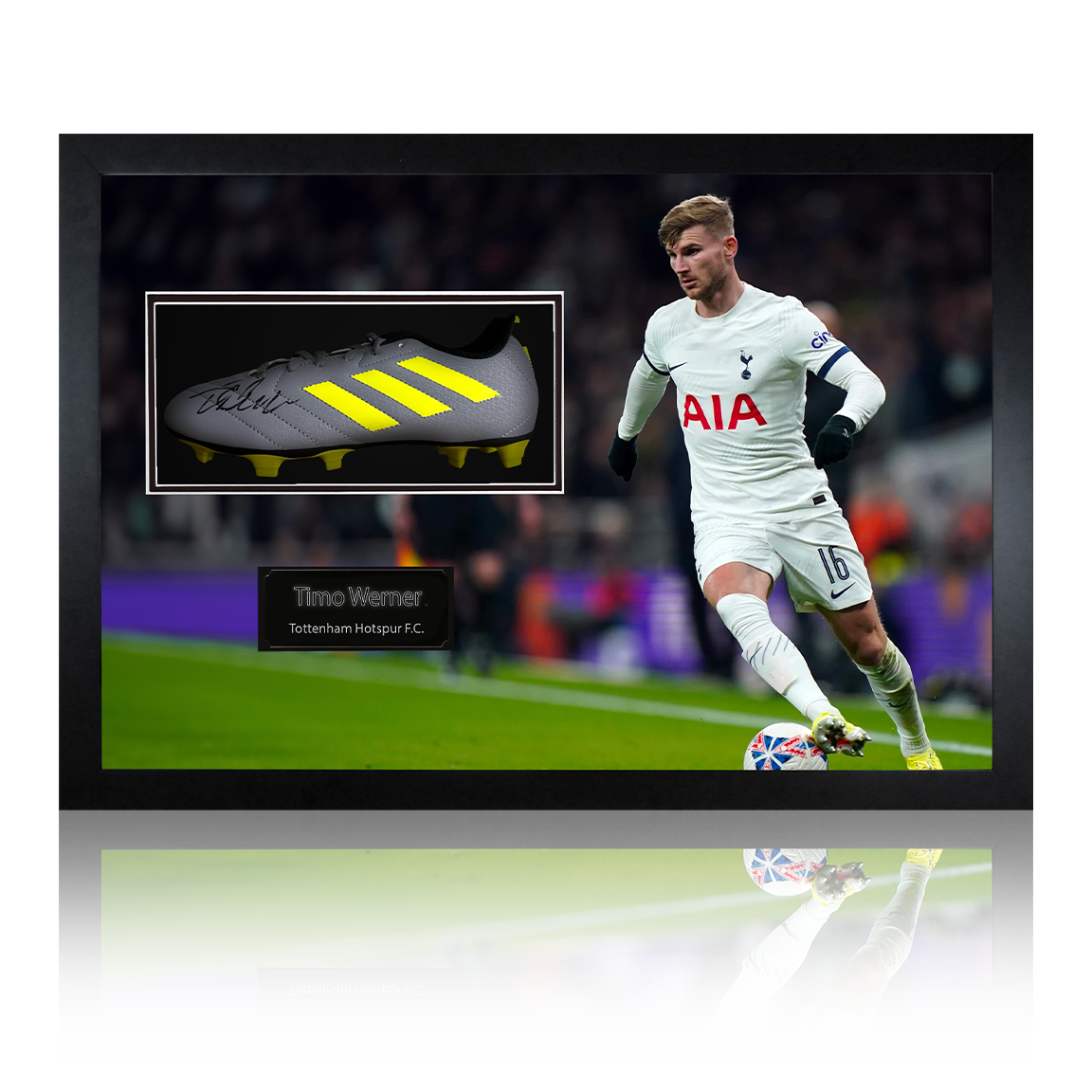 Timo Werner Signed Tottenham Hotspur Boot Iconic Frame