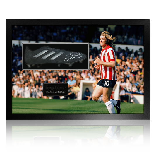 Tony Currie Signed Sheffield United Boot Iconic Frame #2