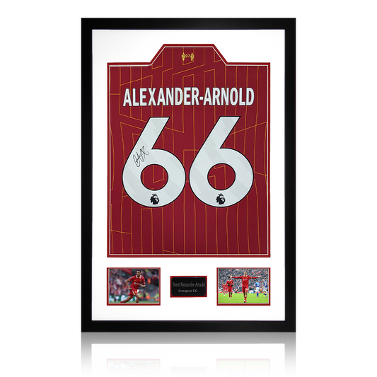 Trent Alexander-Arnold Signed Liverpool Shirt Premium Frame (AFTAL Authentication)
