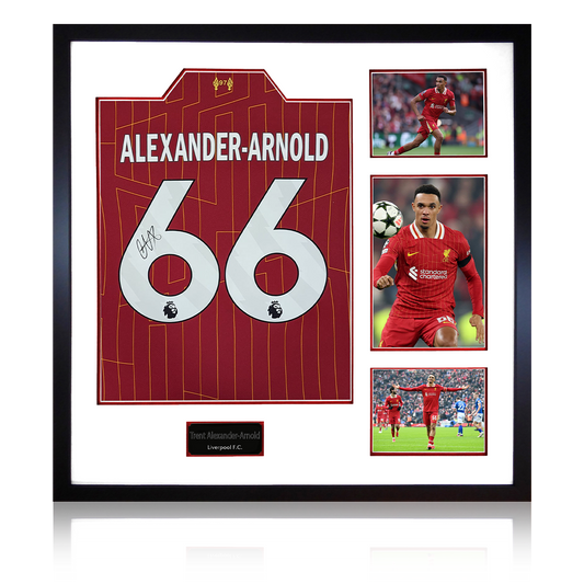 Trent Alexander-Arnold Signed Liverpool Shirt Elite Frame (AFTAL Authentication)
