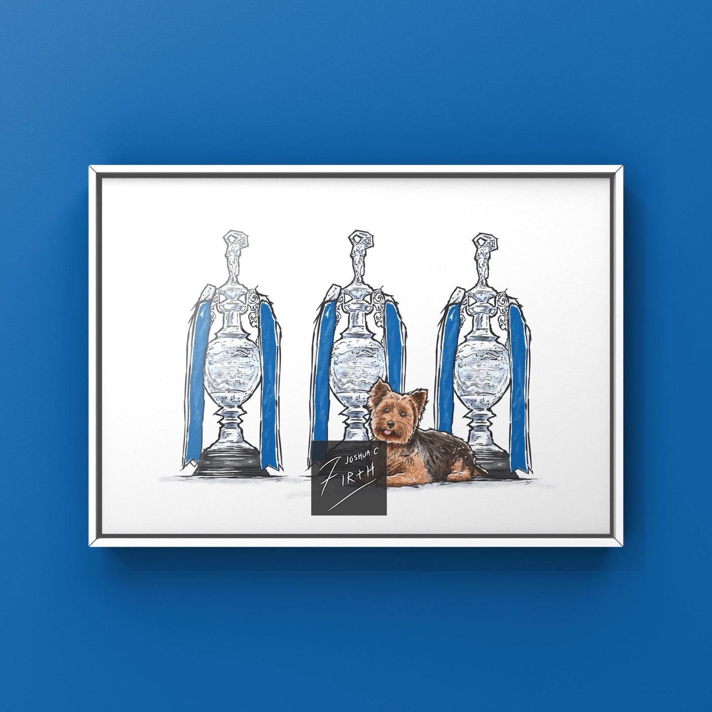 Huddersfield Inspired 3 Times Champions Yorkshire Terrier Football Print