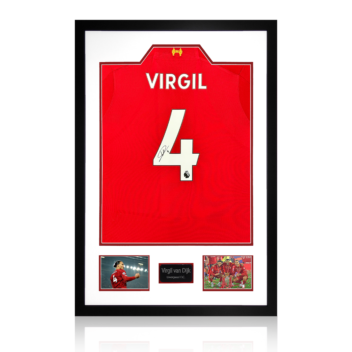 Virgil van Dijk Signed Liverpool Shirt Premium Frame
