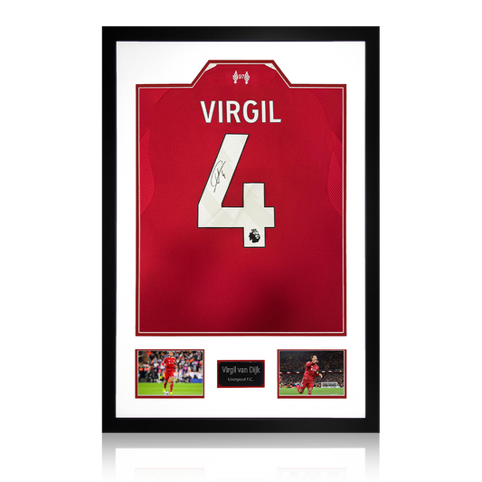 Virgil van Dijk Signed Liverpool Shirt Premium Frame (ACG Cert)
