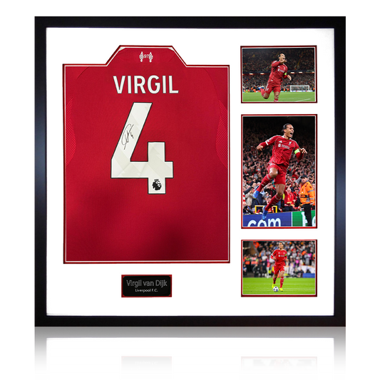 Virgil van Dijk Signed Liverpool Shirt Elite Frame (ACG Cert)