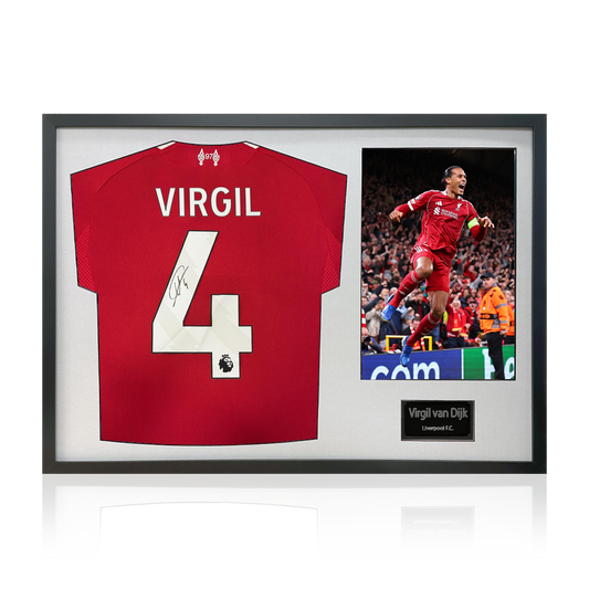 Virgil van Dijk Signed Liverpool Shirt Classic Frame (ACG Cert)
