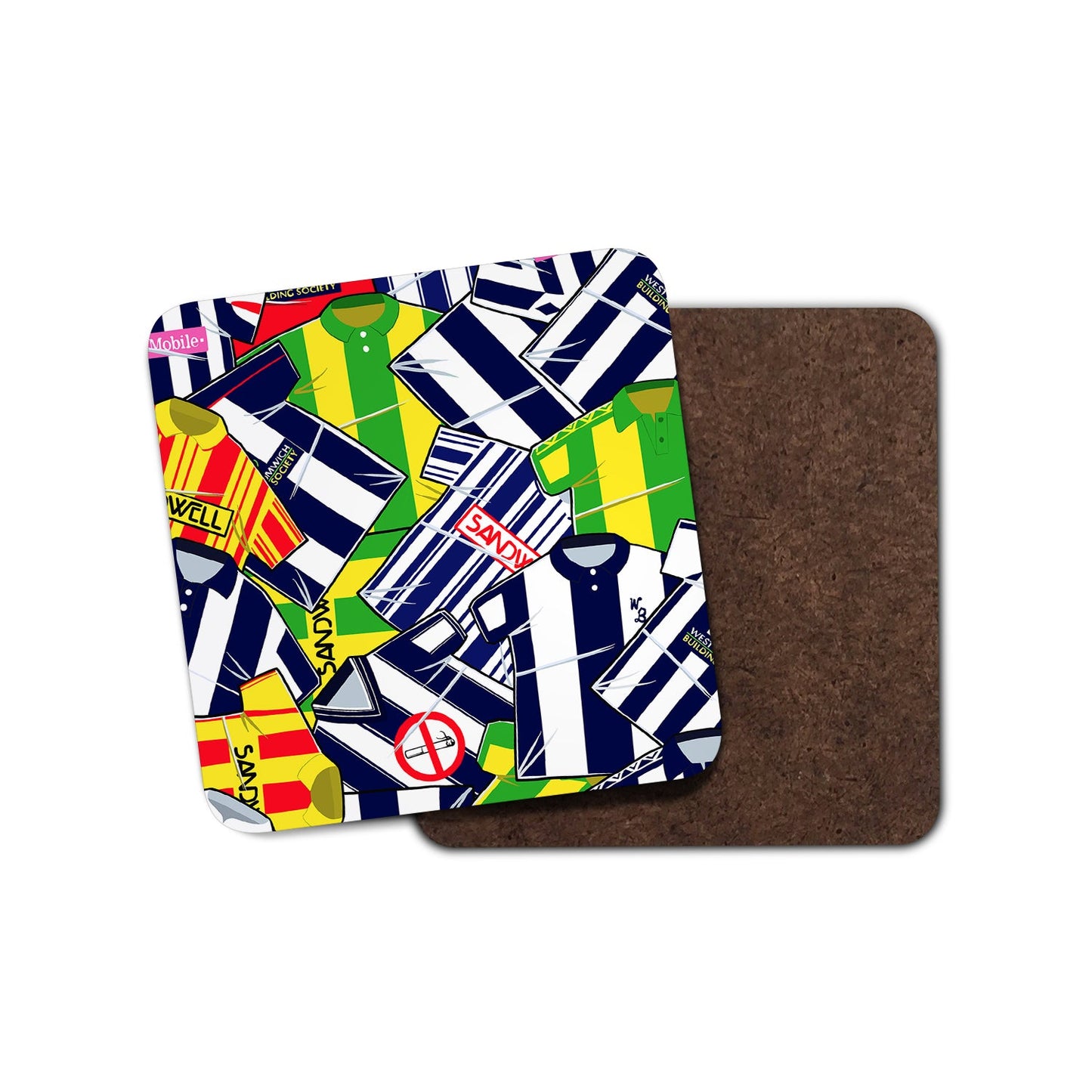 West Brom Shirts Mash Up Coaster