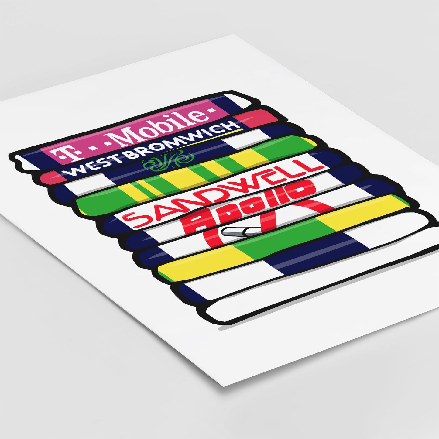 West Brom Shirt Stack Print