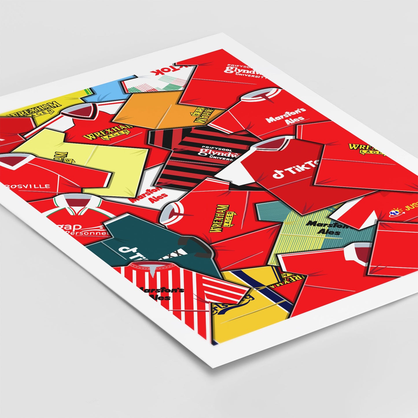 Wrexham Shirts Mash Up Print