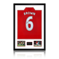 Wes Brown Signed Manchester United Shirt Premium Frame