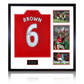 Wes Brown Signed Manchester United Shirt Elite Frame
