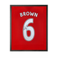 Wes Brown Signed Manchester United Shirt Compact Display