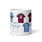 West Ham Legend Shirts Illustrated Handmade Ceramic Football Mug
