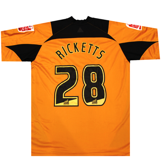 Wolverhampton Wanderers 2005-2006 Home Shirt Ricketts Matchworn? (Excellent) L