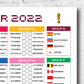 Retro Qatar 2022 World Cup Wall Chart