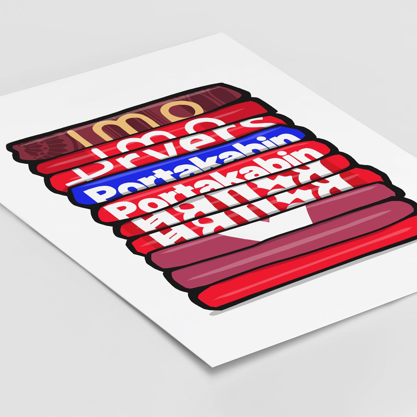 York Shirt Stack Print