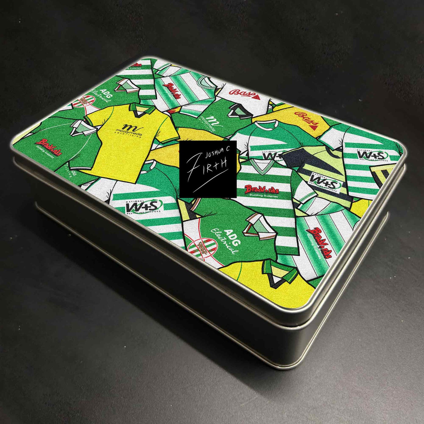 Yeovil Inspired Football Retro Shirts Metal Sweets / Biscuit Tin