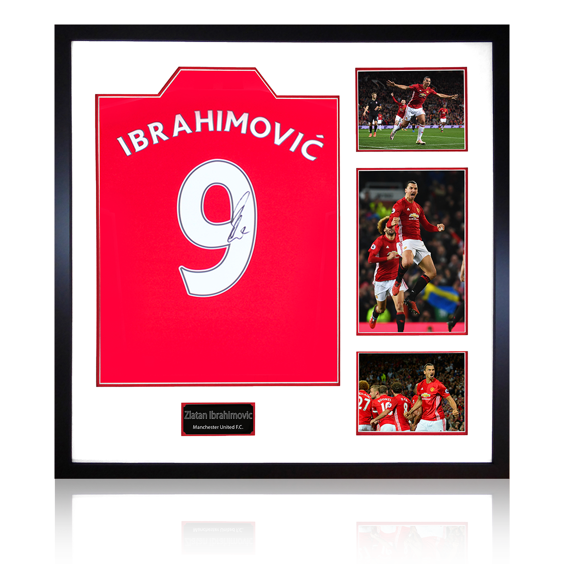 Zlatan Ibrahimovic Signed Manchester United Shirt Elite Frame