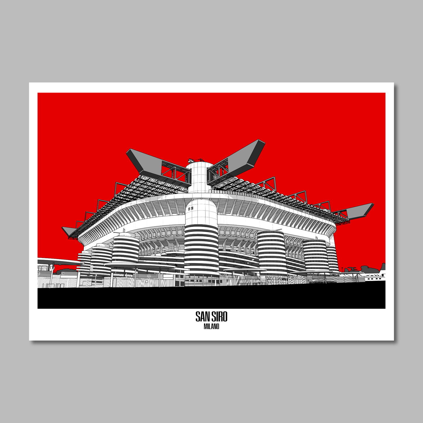 AC Milan,  San Siro Stadium Art print, poster