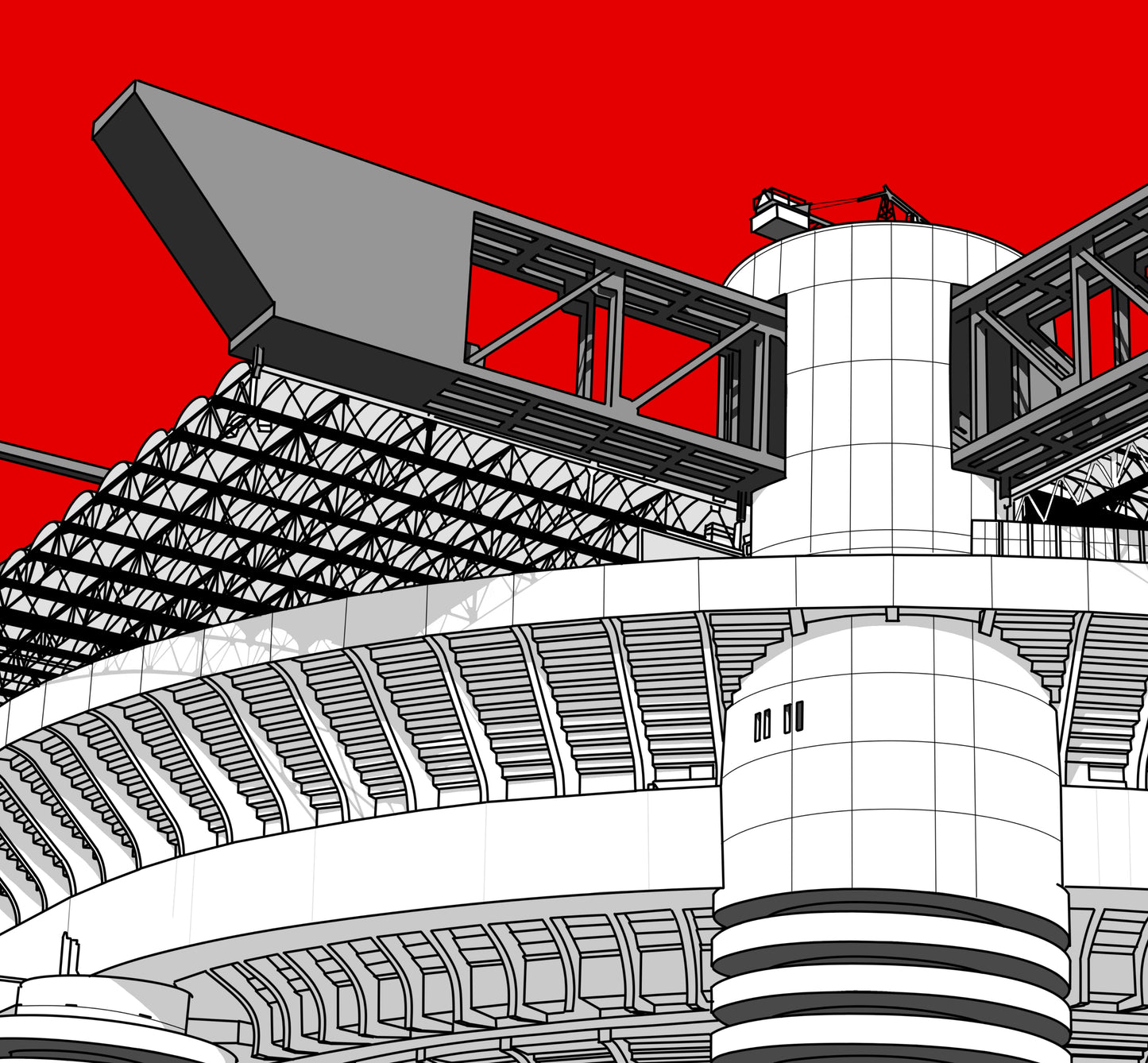 AC Milan,  San Siro Stadium Art print, poster