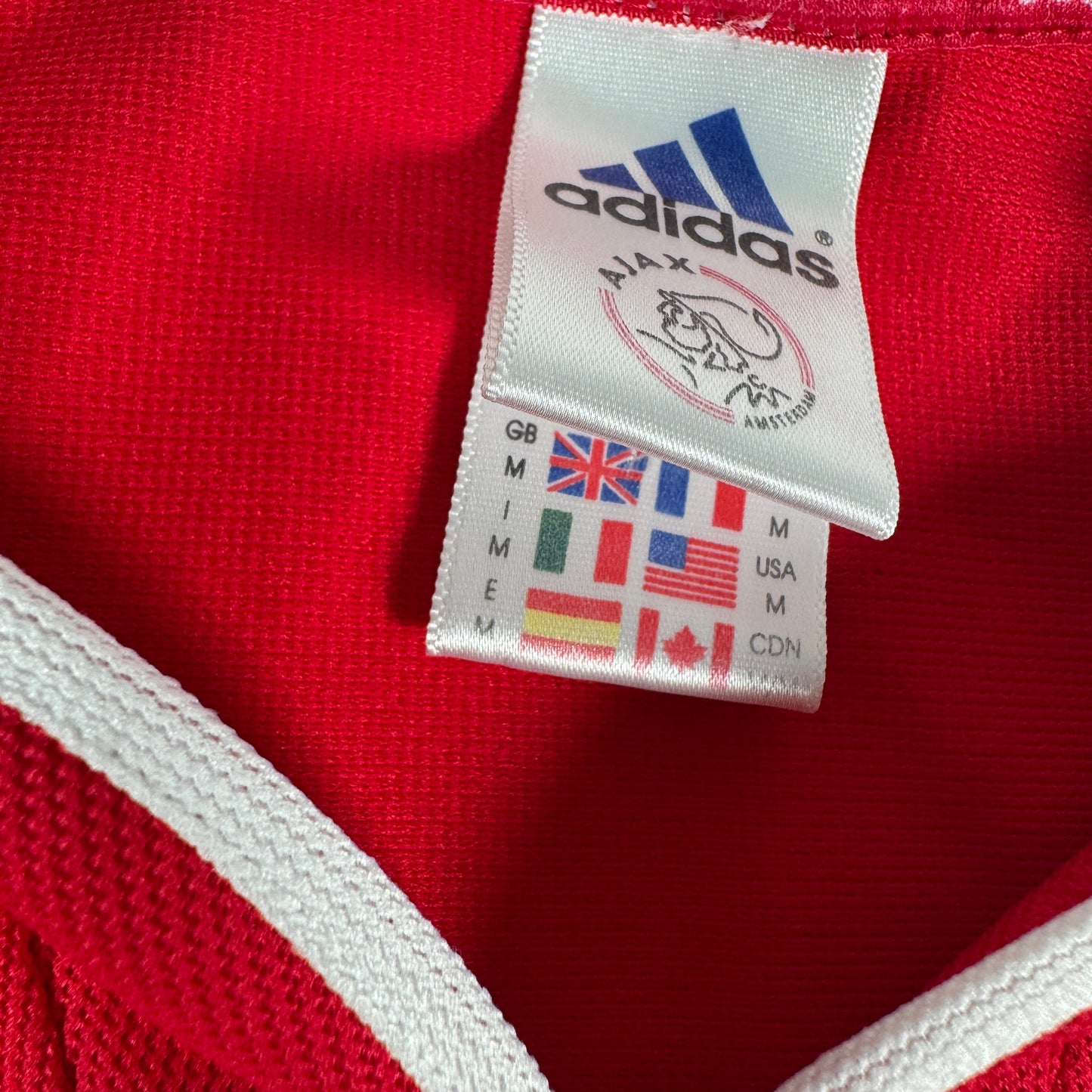 Ajax 2000/2001 Home Football Shirt Medium