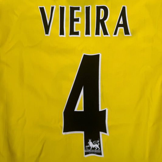 VIEIRA 4 Arsenal 2003/2004/2005 Away Third Football Shirt Large