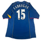 FABREGAS 15 Arsenal 2004/2005/2006 Away Football Shirt Large