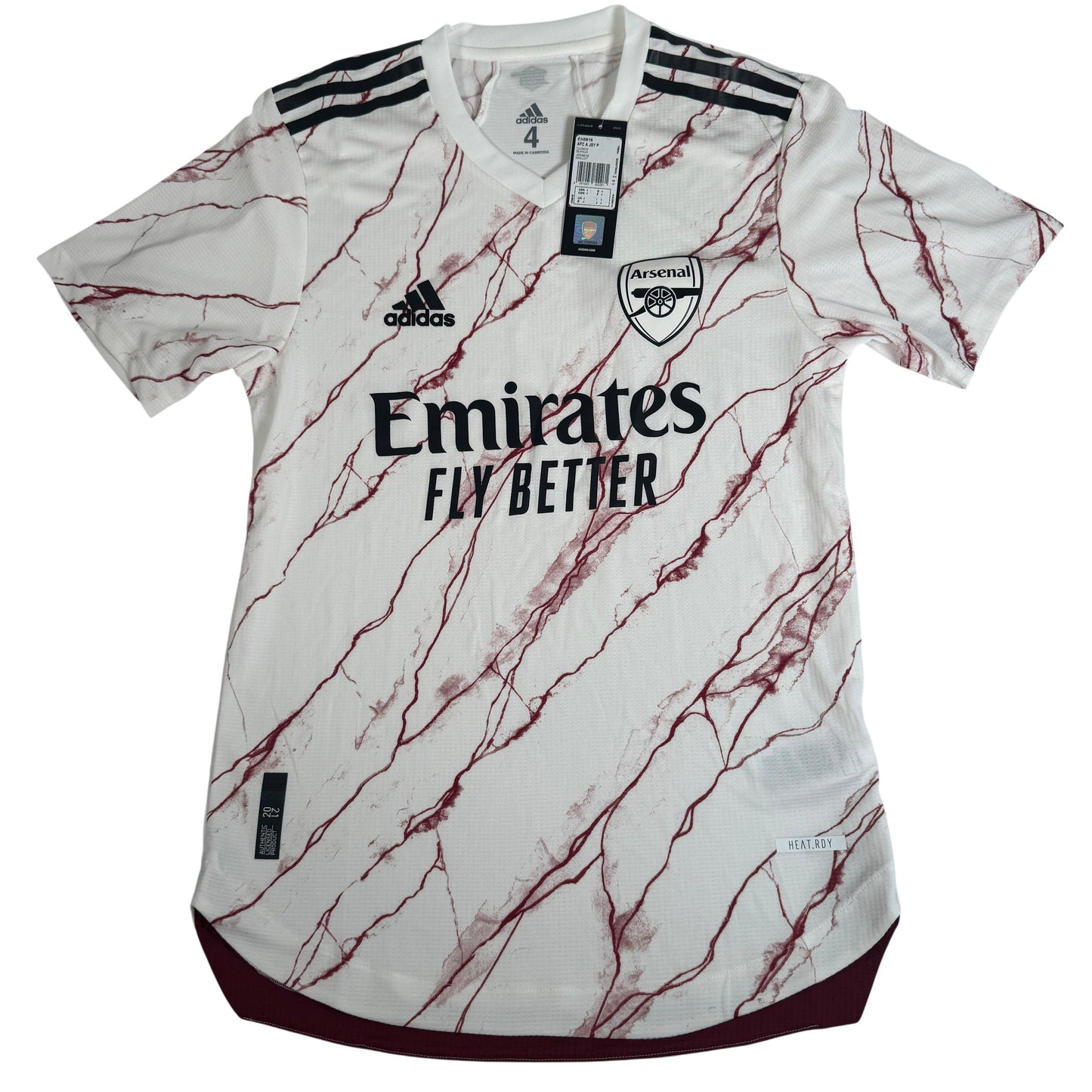 Size 4 Arsenal 2020/2021 Away Player Spec HEAT.RDY Football Shirt Small BNWT