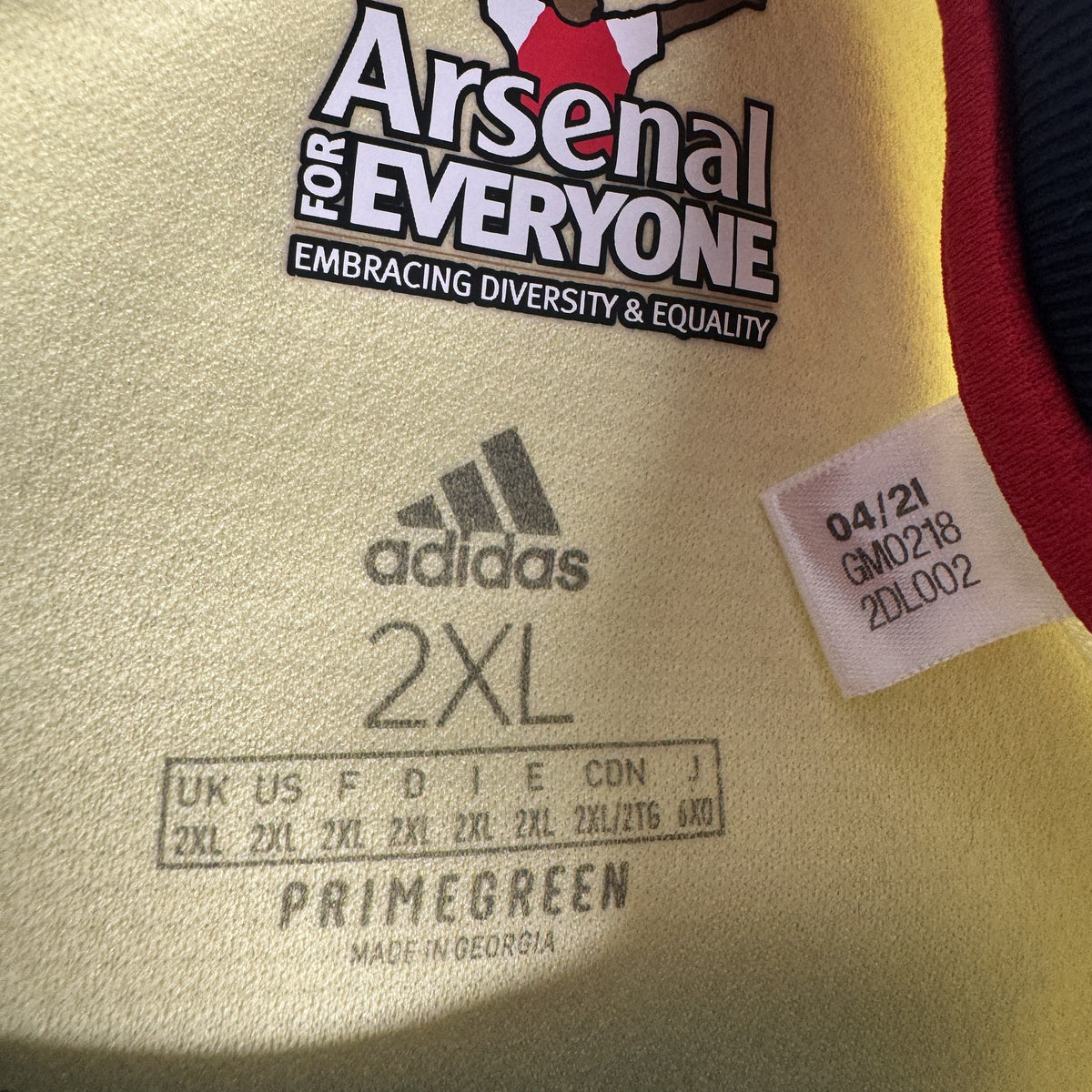 Arsenal 2021/2022 Away Shirt XXL